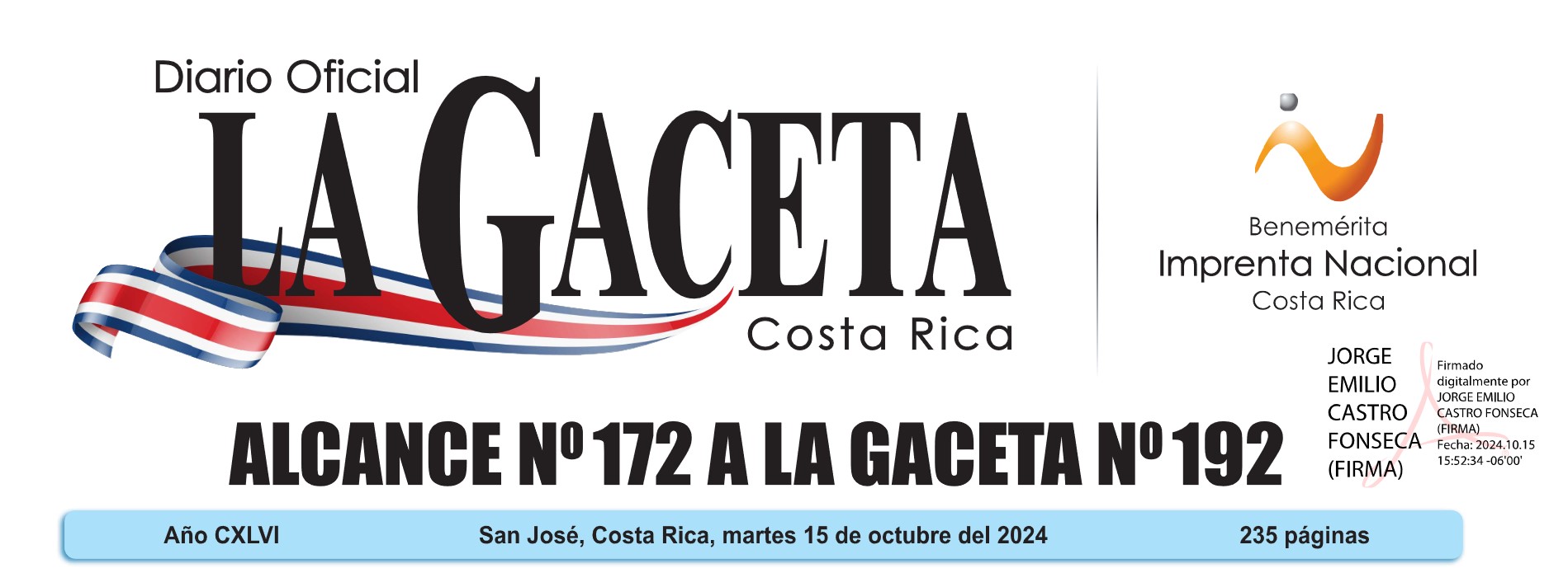 , Decreto de inicio del Proceso de Modernización de Puerto Caldera